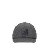 Fendi Gray Wool Cap (Baseball Hat)